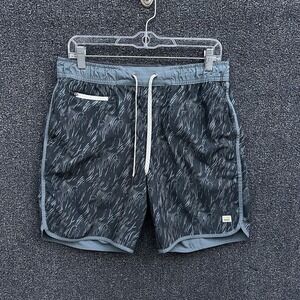Vuori Black and Gray Men Swim Board Shorts